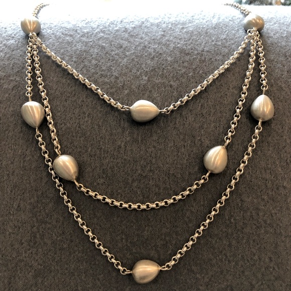 Sterling Silver Bead Necklace - Picture 1 of 6